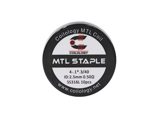 Předmotané spirálky Coilology MTL Series - MTL Staple SS316L (0,5ohm) (10ks)