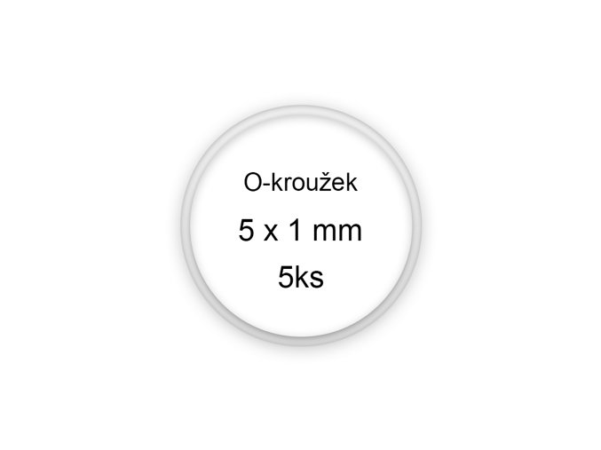 Sada O-kroužků / těsnění 5x1 mm (5ks)