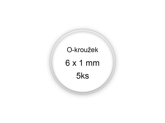 Sada O-kroužků / těsnění 6x1 mm (5ks)