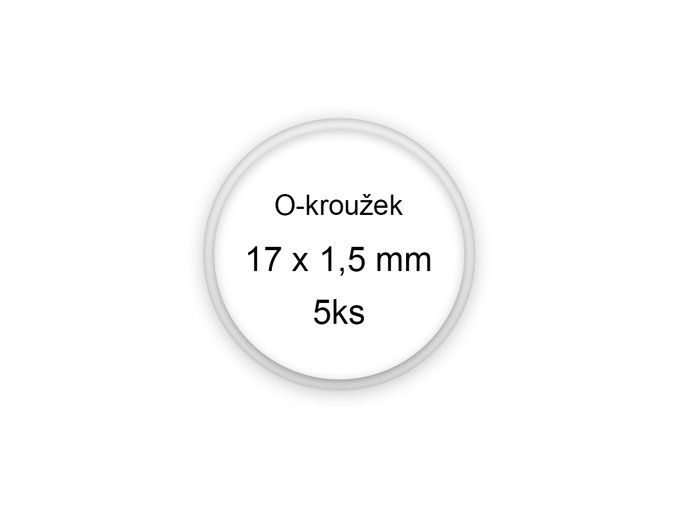 Sada O-kroužků / těsnění 17x1,5 mm (5ks)