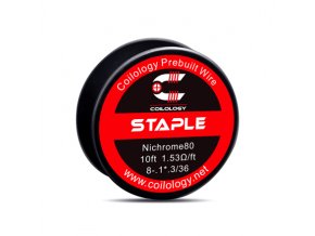 Odporový drát Coilology - Staple Ni80 (8-.1*.3/36) (3m)