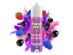 Pukka Juice - Shake & Vape - Berry Blaze (Chladivý černý rybíz a modrá malina) - 18ml, produktový obrázek.