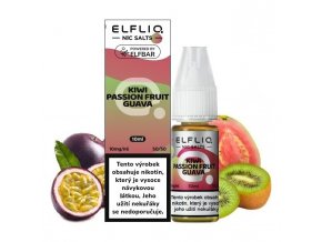 Elf Bar Elfliq - Salt e-liquid - Kiwi Passion Fruit Guava - 10ml - 10mg, produktový obrázek.