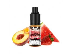 Maryliq Salt Peach Strawberry Watermelon Ice (Broskev, jahoda a vodní meloun) 10ml intenzita nikotinu 20mg