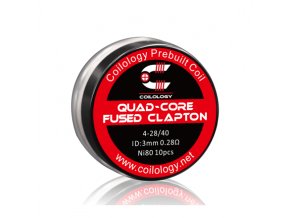 Předmotané spirálky Coilology Quad-Core Fused Clapton Ni80 (0,28ohm) (10ks)