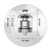 GAS MODS Kree 24 RTA clearomizér Silver 3,5ml