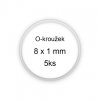 Sada O-kroužků / těsnění 8x1 mm (5ks)