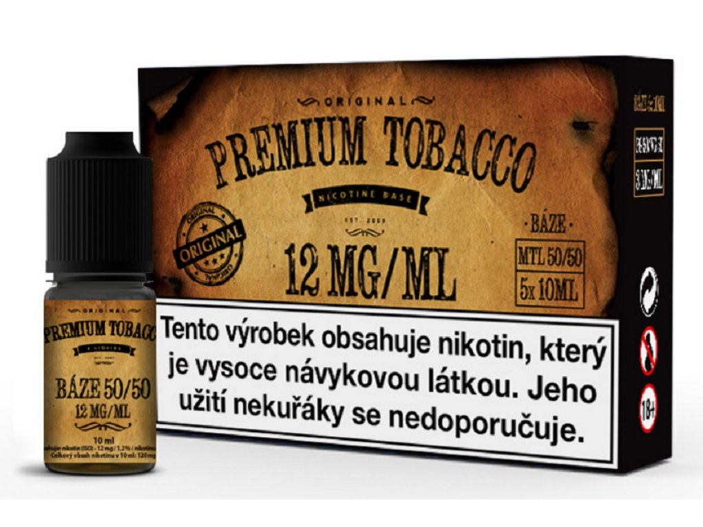 Báze Premium Tobacco 5x10ml 12mg 50/50