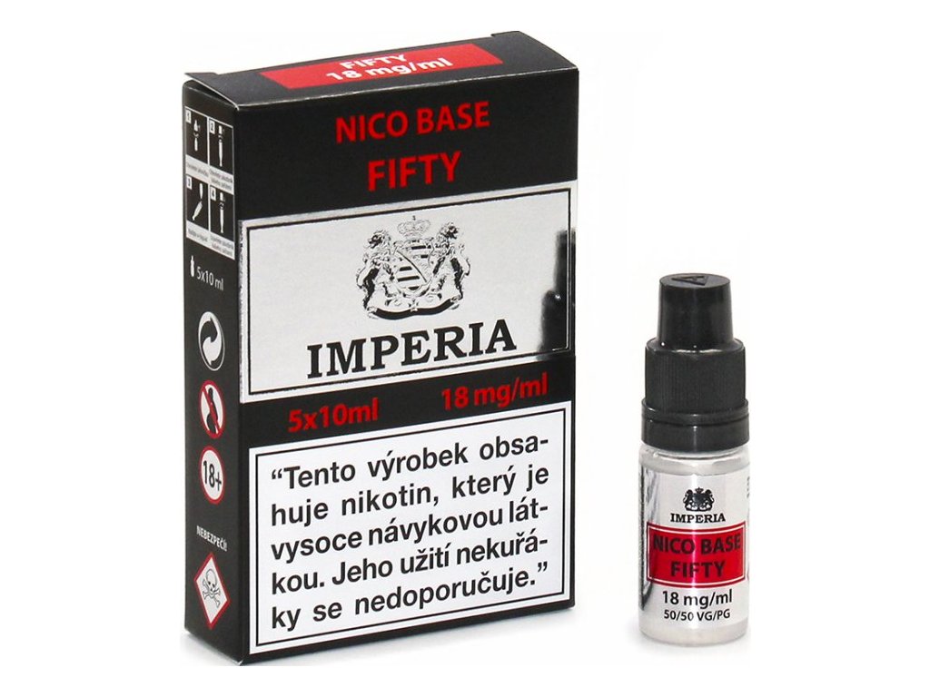 Fotografie Nikotinová báze CZ IMPERIA 5x10ml PG50-VG50 18mg