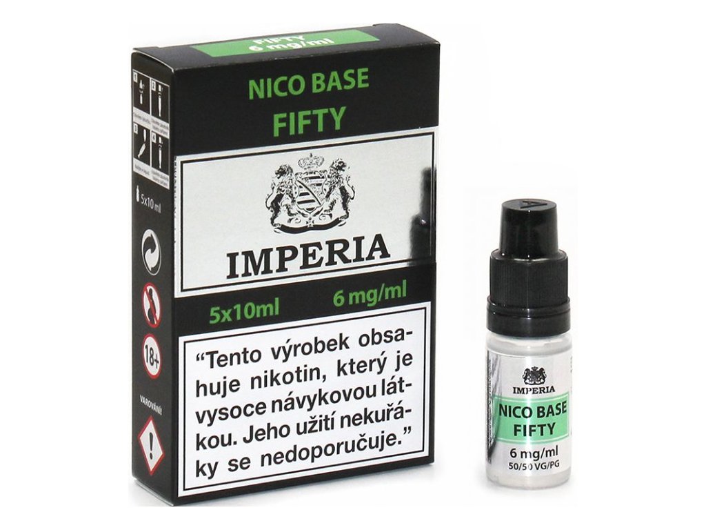 Fotografie Nikotinová báze CZ IMPERIA 5x10ml PG50-VG50 6mg