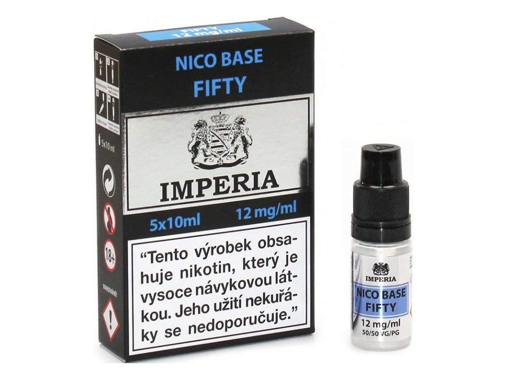 Fotografie Nikotinová báze CZ IMPERIA 5x10ml PG50-VG50 12mg