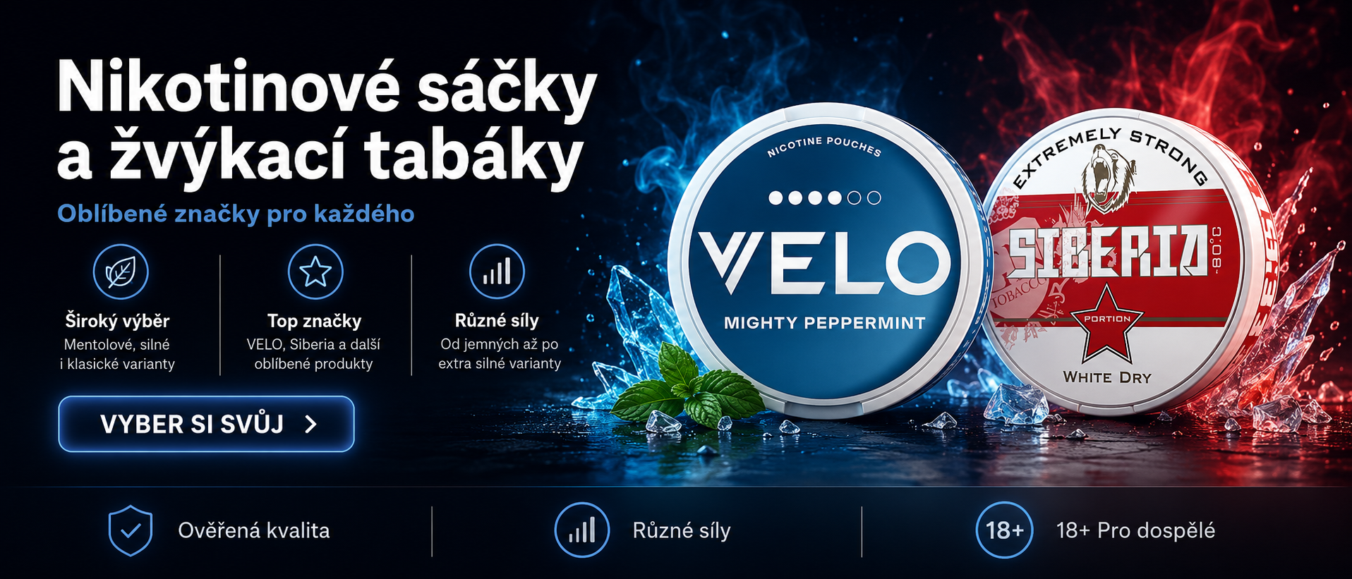 Nikotinové sáčky a žvýkací tabáky