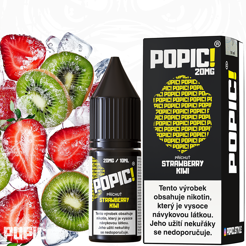 Nikotinová sůl POPIČ! - Strawberry Kiwi / Jahoda a Kiwi - 20mg