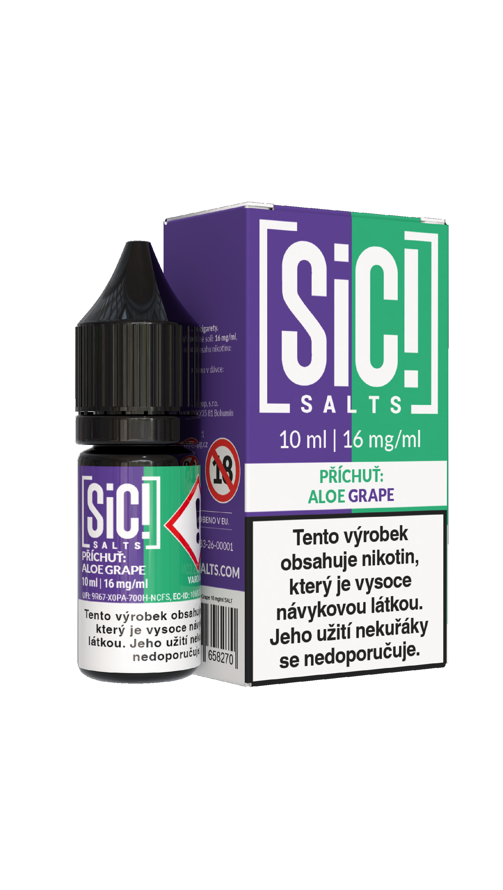 Nikotinová Sůl Sic! Salts - Aloe Grape 10ml - 16mg