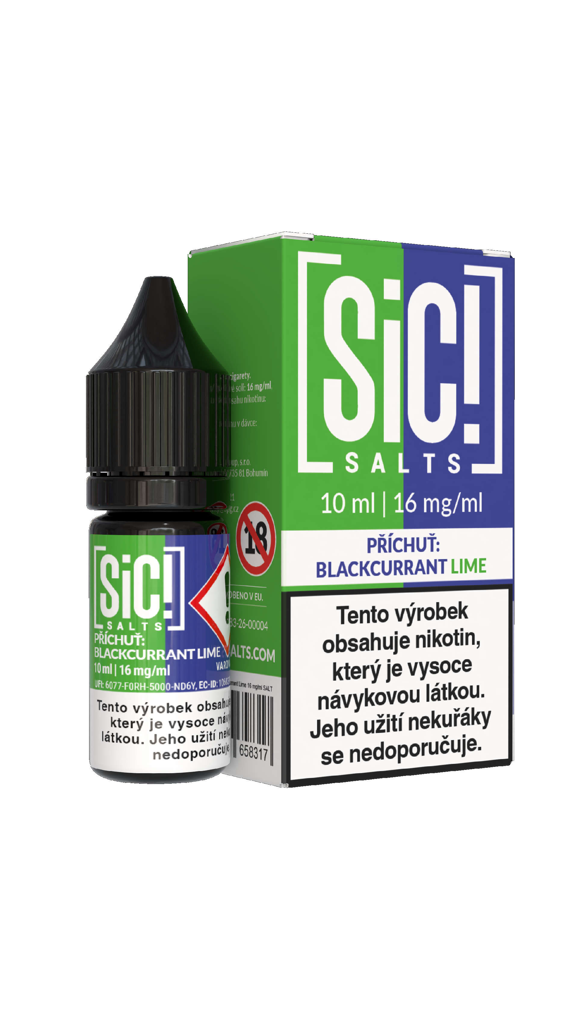 Nikotinová Sůl Sic! Salts - Blackcurrant Lime 10ml - 20mg