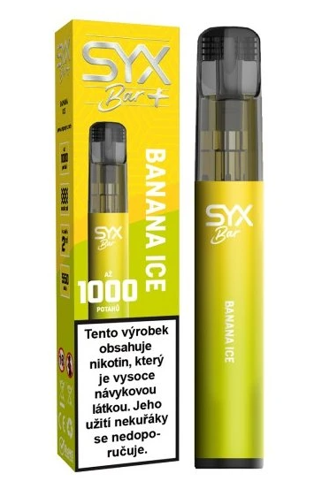 SYX BAR jednorázová e-cigareta Banana Ice