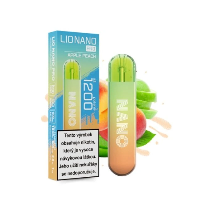 iJoy Lio Nano PRO jednorázová e-cigareta Apple Peach