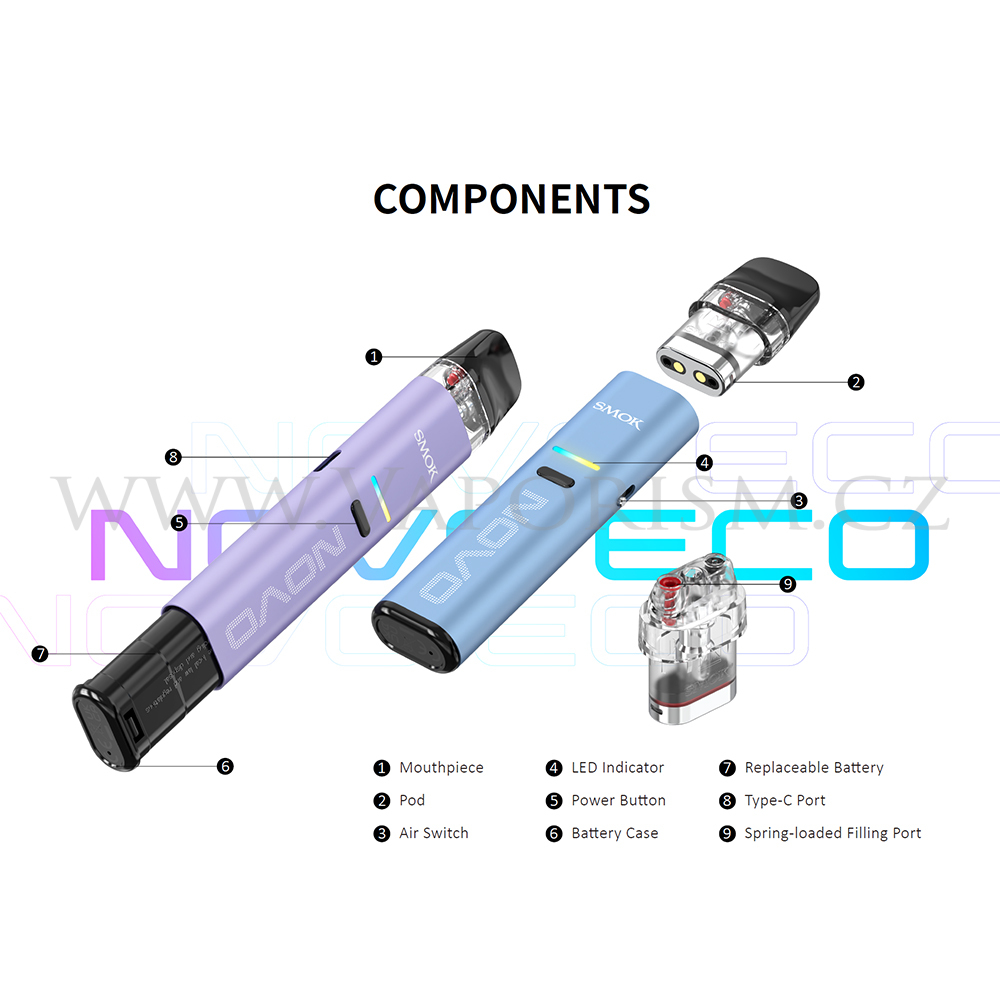 Smok Novo ECO Pod sada 1000mAh Barva: Stříbrná