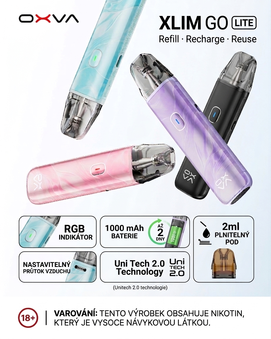 OXVA Xlim GO Lite POD 30W 1000mAh Barva: Black Carbon