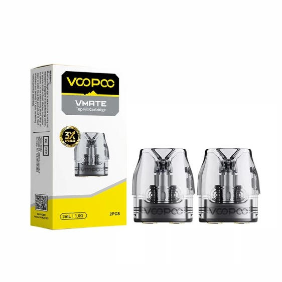 VooPoo VMate V3 cartridge - 1,0 ohmů - 2ml (celé balení, 2ks)