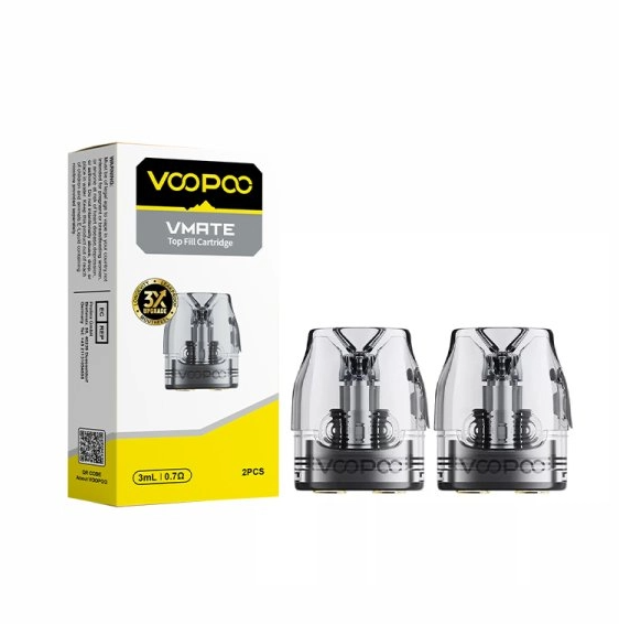VooPoo VMate V3 cartridge - 0,7 ohmů - 2ml (celé balení, 2ks)