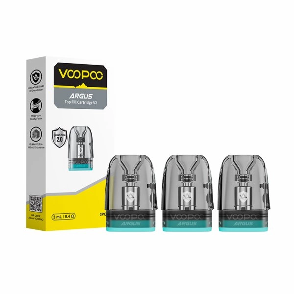 Voopoo Argus POD Topfill cartridge V2 - 0,4 ohmů (celé balení, 3ks)