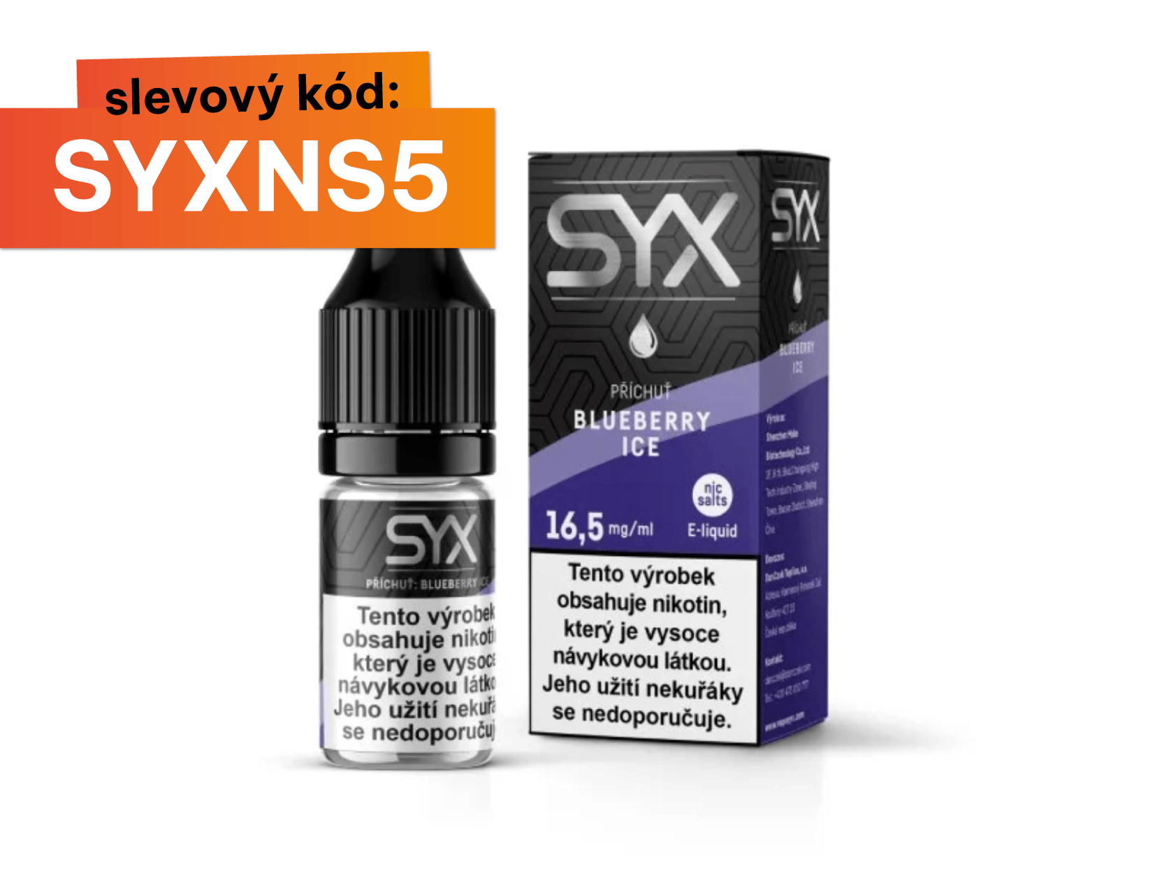 SYX Nicsalt Blueberry Ice 10ml - 16,5mg