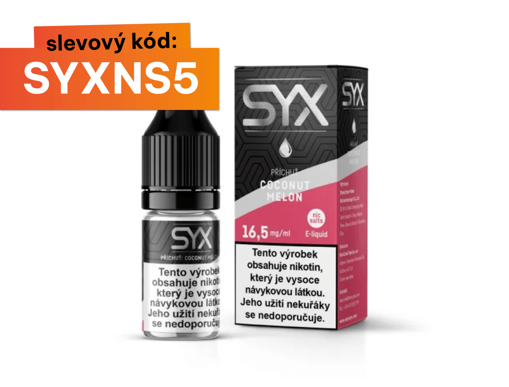 SYX Nicsalt Coconut Melon 10ml - 16,5mg
