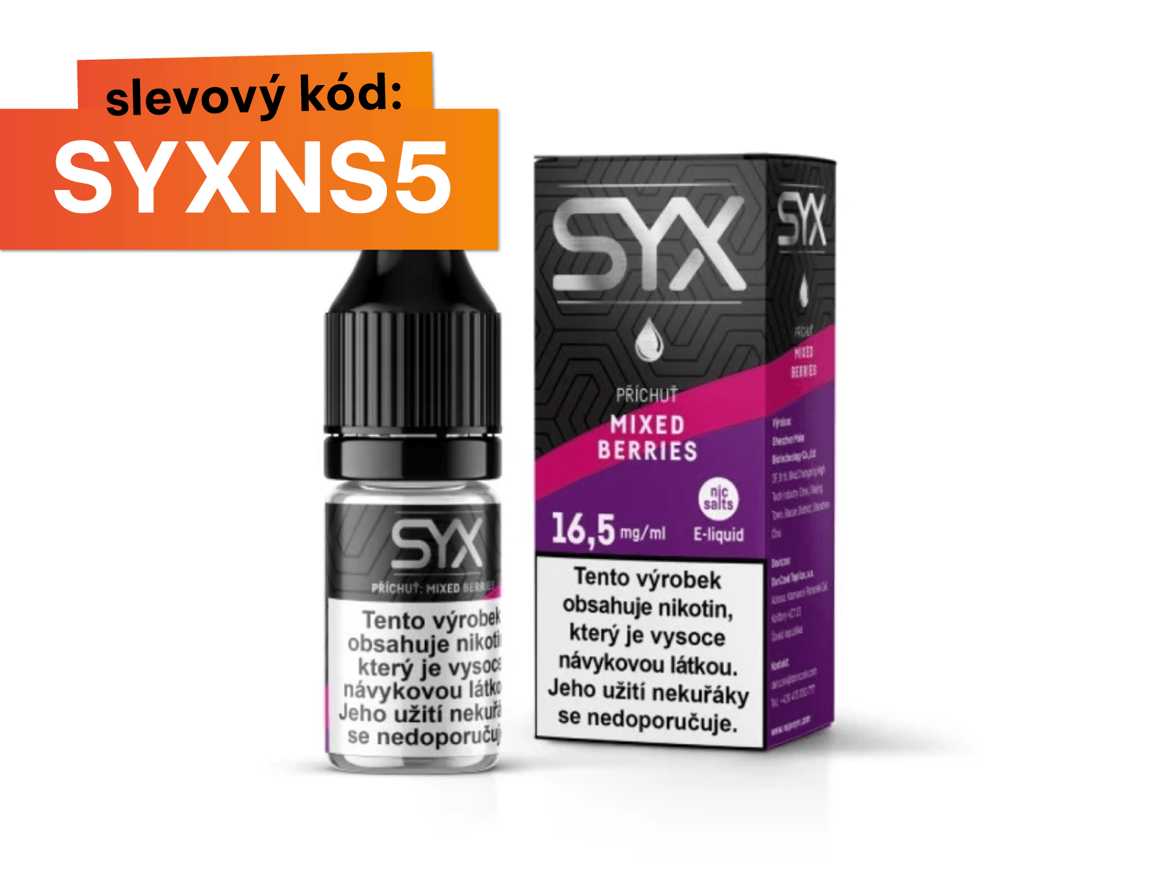 SYX Nicsalt Mixed Berries 10ml - 16,5mg