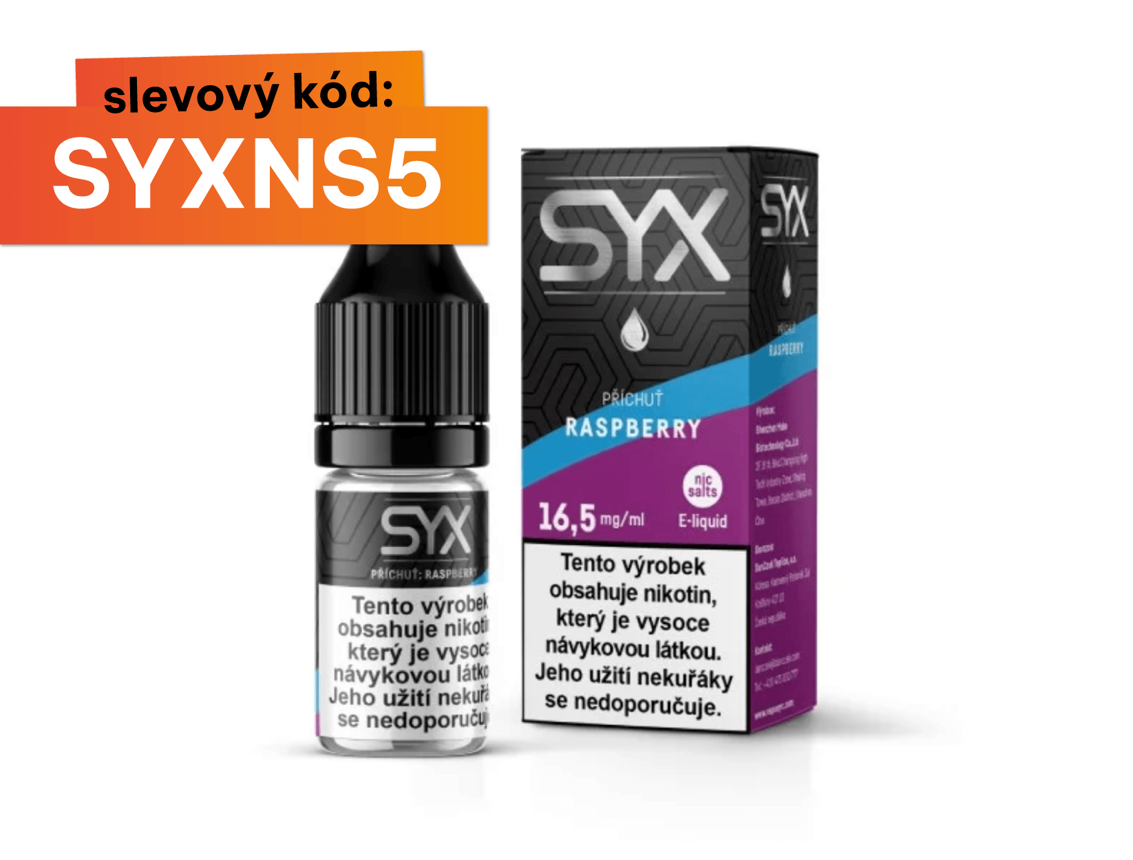 SYX Nicsalt Raspberry 10ml - 16,5mg
