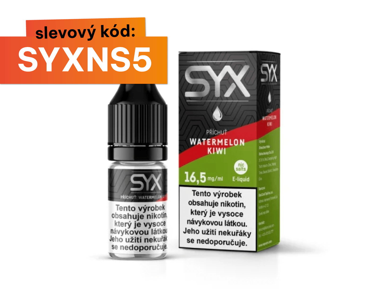 SYX Nicsalt Watermelon Kiwi 10ml - 16,5mg