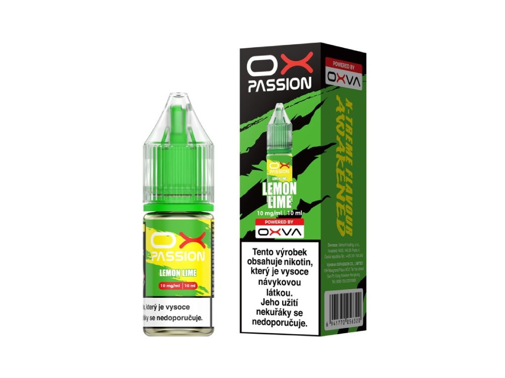 e-liquid OXVA OX Passion Lemon Lime 10ml Obsah nikotinu: 20mg