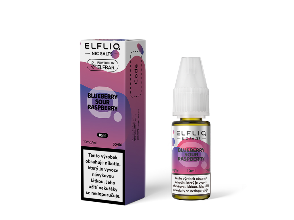 e-liquid ELF BAR ELFLIQ Blueberry Sour Raspberry 10ml Obsah nikotinu: 20mg - U