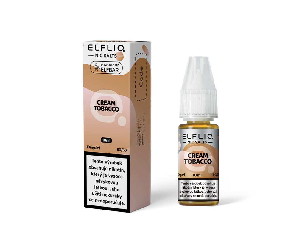 e-liquid ELF BAR ELFLIQ Cream Tobacco 10ml Obsah nikotinu: 20mg - PR