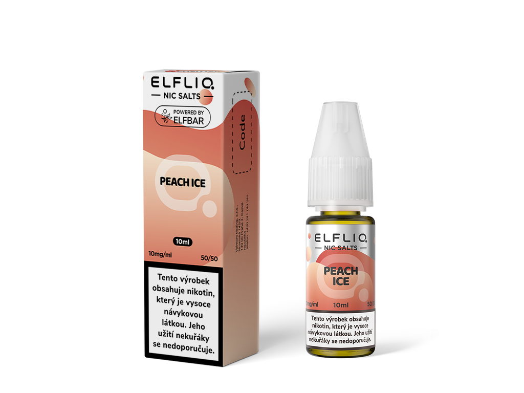 e-liquid ELF BAR ELFLIQ Peach Ice 10ml Obsah nikotinu: 20mg - PR
