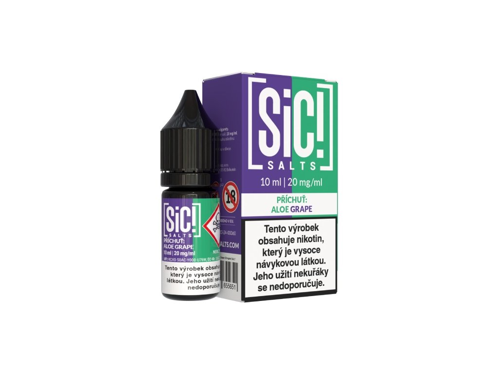 e-liquid Sic! Salts Aloe Grape 10ml Obsah nikotinu: 16mg
