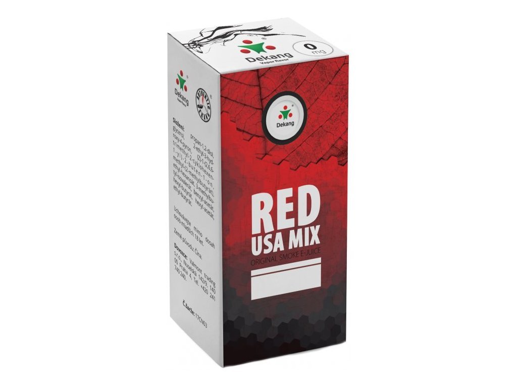e-liquid Dekang RED USA MIX 10ml Obsah nikotinu: 6mg