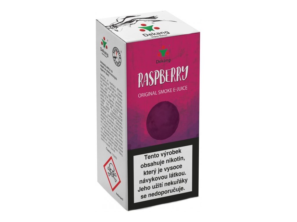 e-liquid Dekang Raspberry (Malina) 10ml Obsah nikotinu: 18mg
