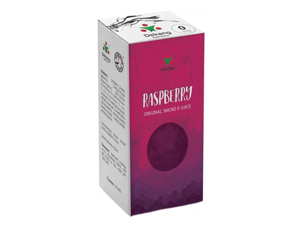 e-liquid Dekang Raspberry (Malina) 10ml Obsah nikotinu: 3mg