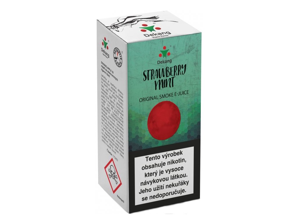 e-liquid Dekang Strawberry Mint (Jahoda s mátou) 10ml Obsah nikotinu: 11mg