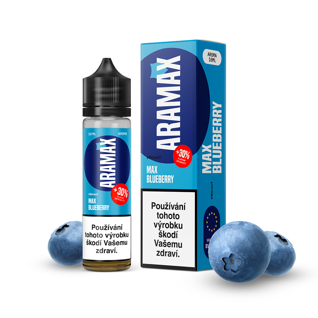 Příchuť Aramax S&V: Max Blueberry (Borůvka) – 10ml