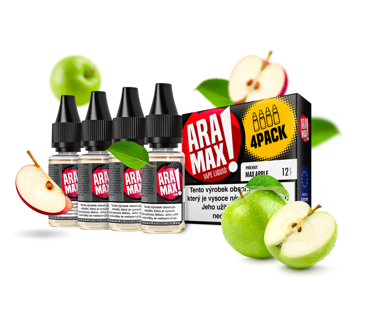 Aramax Max Apple (Jablko) 4x10ml – 3mg, R