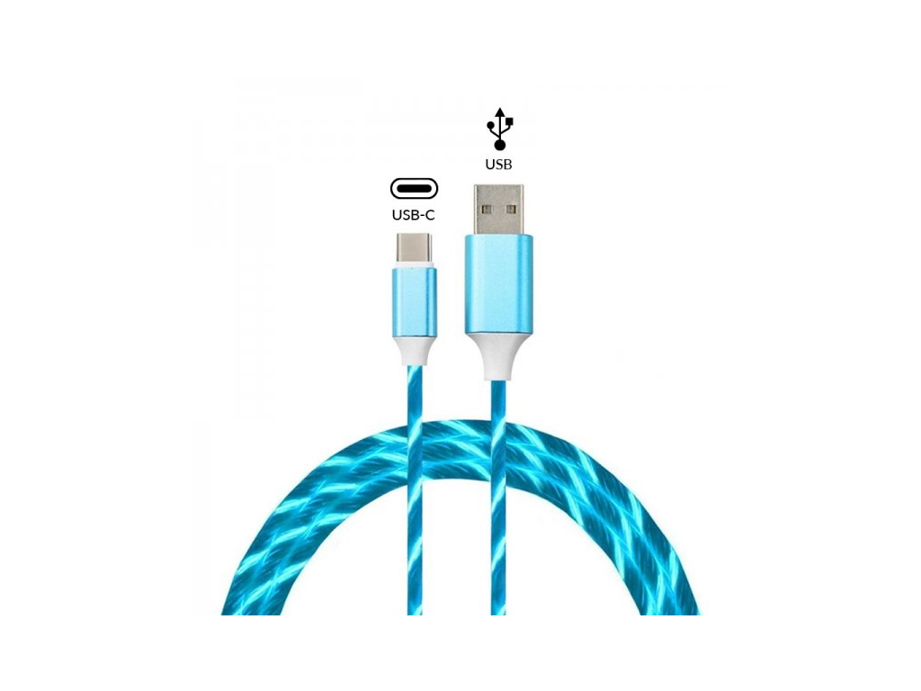 USB-C Quick Charge kabel s integrovanými LED diodami