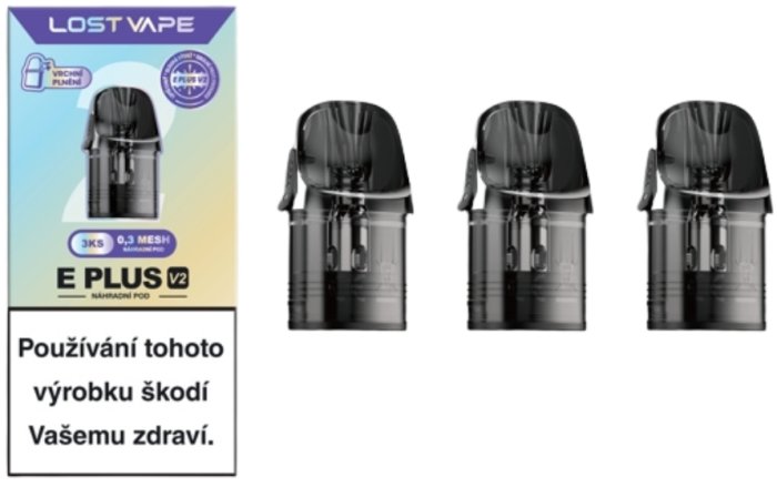 Lost Vape E Plus V2 cartridge 0,3 Ω 2 ml balení 3 ks