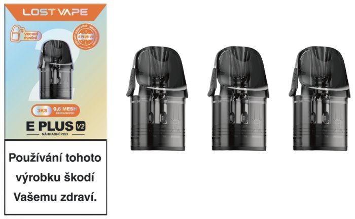 Lost Vape E Plus V2 cartridge 0,6 Ω 2 ml balení 3 ks