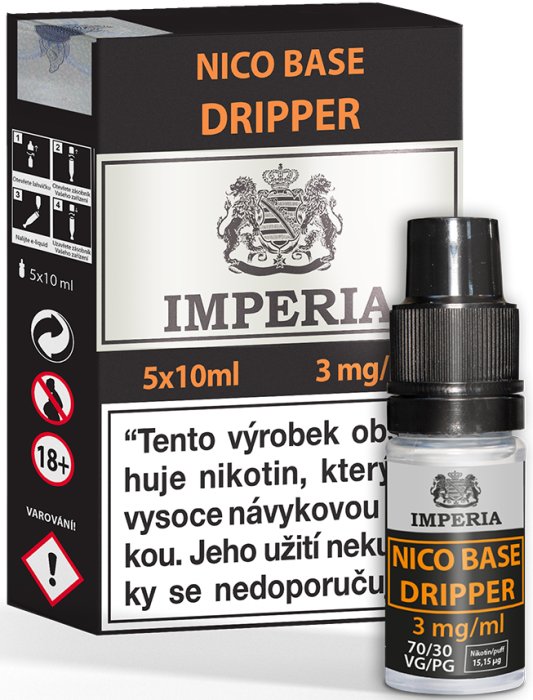 Nikotinová báze IMPERIA Dripper PG30-VG70 5x10 ml-3 mg