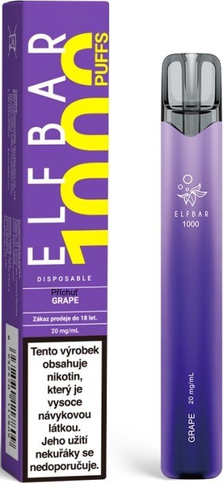 Elf Bar 1000 elektronická cigareta 20 mg Grape