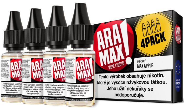 Liquid ARAMAX balení 4 ks Max Apple 4x10 ml-6 mg