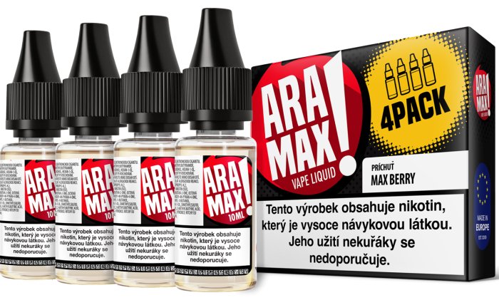 Liquid ARAMAX balení 4 ks Max Berry 4x10 ml-18 mg