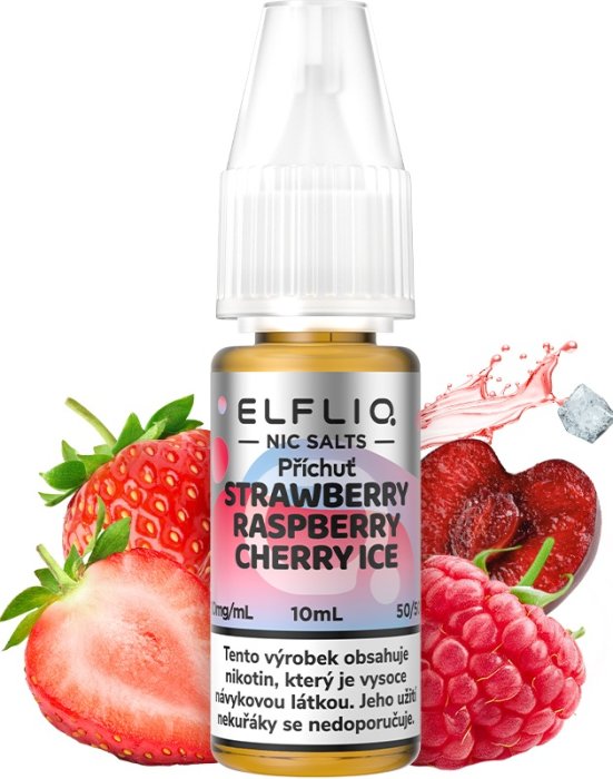 Liquid ELFLIQ Nic SALT Strawberry Raspberry Cherry Ice 10 ml - 10 mg
